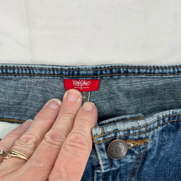 Mossimo Wms Medium Wash Denim Skirt Sz 24 Blue Jean Black Dress - Picture 6 of 8